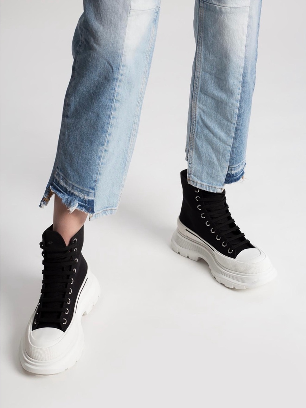 Alexander McQueen Oversized High-Top Canvas Sneakers